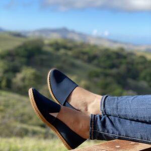 zapato bajo color azul