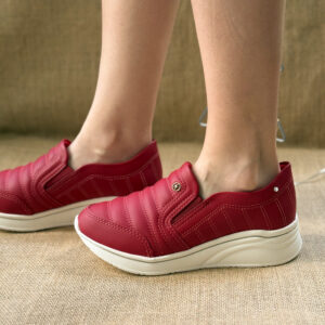 teni de plataforma para mujer color rojo